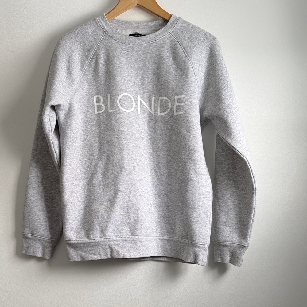 Brunette The Label Heather Gray BLONDE Crewneck